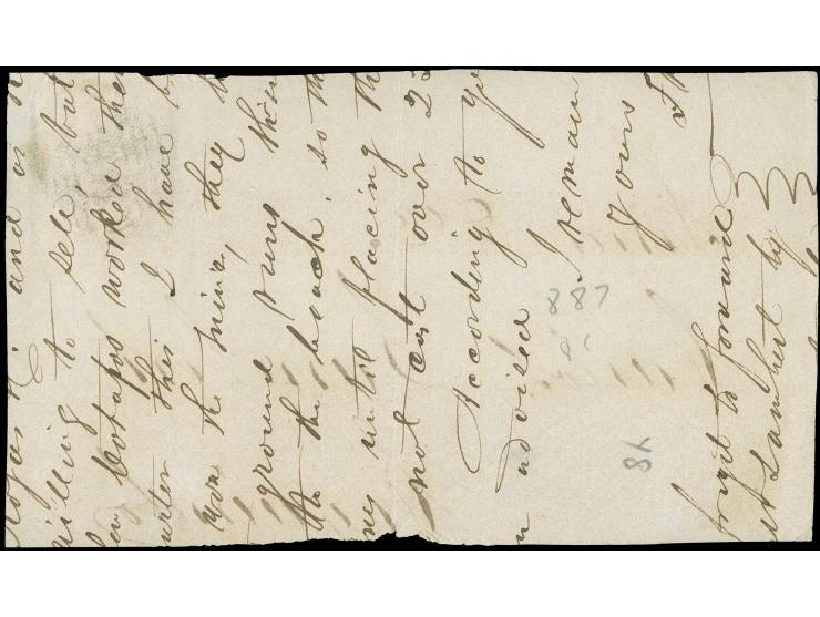 1862, Colon 5 c. orange-red, tied by blue barred "CANCELLED" to cover front to Coquimbo, red ´CONCEPCION 22/NBRE/62´ despatch
